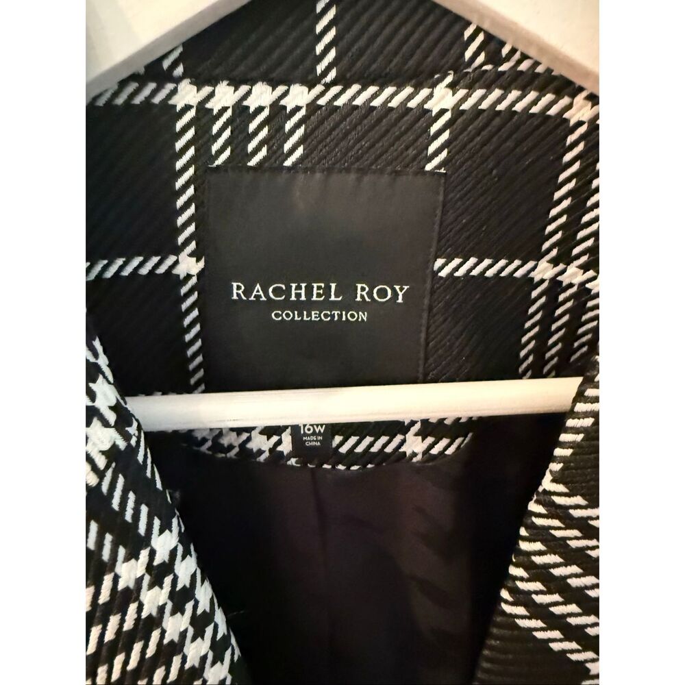 Rachel Roy Black & White Plaid Blazer sz 16W NWT - Picture 2 of 9